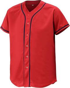 Jersey de béisbol con botones informal personalizado para hombre, camiseta de béisbol transpirable de manga corta con diseño de uniforme deportivo de equipo activo - Product Image 5