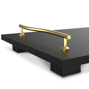 Plateau de rangement en bois écologique pour ustensiles de cuisine, plateau de service pour salades avec couvercle à gâteau, solution de rangement pour la cuisine - Product Image 5