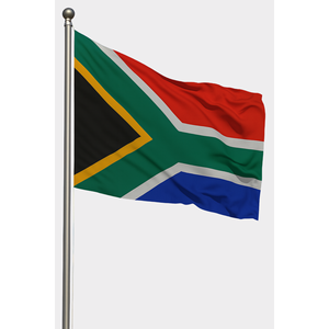 Digital Silk South Africa Outdoor <b>Flag</b> with Aluminum <b>Pole</b> - Product Image 1