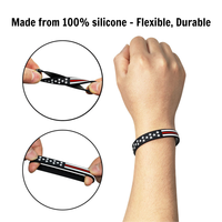 Bracelets de sport en silicone colorés en gros, largeur de bande 10 mm, accessoires de fête