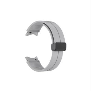 Correa de Reloj Deportiva GL001 Gris Claro Unisex, Duradera, Transpirable, Ajustable, Impermeable, de Silicona, 20-22mm, Acero Inoxidable - Product Image 1