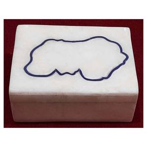 Nouvelles boîtes exclusives incrustées de marbre d'albâtre blanc pur de conception faite à la main avec des boîtes incrustées de marbre de haute qualité - Product Image 1