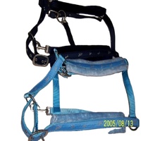 Ornements équestres : Harnais de tête pour cheval en vison de haute qualité avec sangle en nylon, logo personnalisé, rembourrage en nubuck durable, harnais anglais