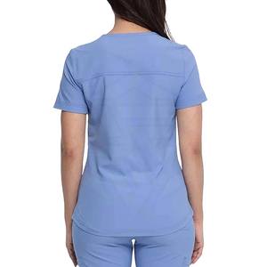 Vente en gros d'uniformes hospitaliers haut de gamme Pantalon de jogging Manches courtes Col en V Combinaison médicale unisexe Logo personnalisé disponible - Product Image 2