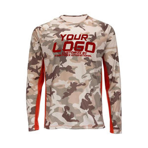 Venta al por mayor Spf Upf 50 ropa de pesca rendimiento protector solar mujeres manga larga microfibra pesca camiseta camisetas - Product Image 2