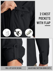 Pantalones Cortos de Pesca para Hombre, Manga Larga, Protección Solar UPF50+, Secado Rápido, con Botones y Bolsillos con Cremallera - Product Image 5