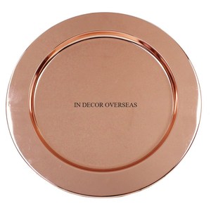 Look accrocheur Designer de haute qualité plaqué or de la meilleure qualité en métal servant des aliments mariage et événements chargeur assiettes fournitures - Product Image 3