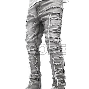 Nuevo en stock Nueva llegada Pantalones apilados para hombres Pantalones lavados para hombres Pantalones apilados para hombres de alta calidad - Product Image 3