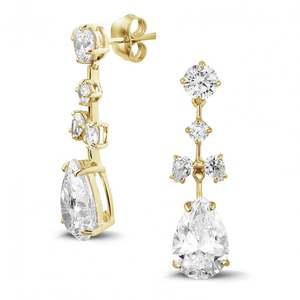 Boucles d'oreilles en forme de poire en diamant de culture, or blanc 18 carats, EF VS 6 CT 8 grammes, fournisseur en gros OEM, directement de l'usine, Vala Brothers - Product Image 4