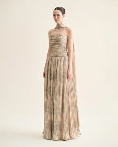 Vestido maxi de gasa Antiestático de alta calidad para mujer Estilo cascada elegante con cintura imperio Servicios ODM Hecho en Vietnam - Product Image 6