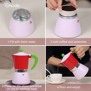 Cafetière électrique personnalisée en aluminium, ensemble de cafetière, cafetière à expresso à induction pour cuisinière, cafetière italienne en aluminium - Product Image 5