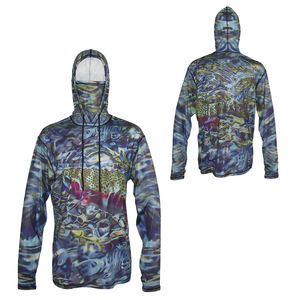 Hombres al aire libre con capucha pesca Camo senderismo Sudadera con capucha camisas de manga larga sublimación personalizada ropa de pesca hombres sudaderas con capucha - Product Image 3