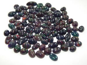 Pierres précieuses d'opale noire éthiopienne naturelle TASBIYA GEMS, 2-4 carats, en vrac, avec effet de jeu de couleurs traité thermiquement, évaluation tierce partie - Product Image 6