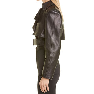 Veste de moto en cuir véritable pour femme, nouvelle collection 2025, respirante, séchage rapide, hiver, écologique, coupe-vent, sur mesure - Product Image 6