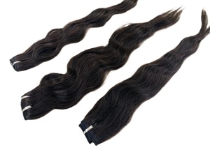 Extensiones de Cabello Humano Remy Virgen Indio de Alta Venta, 24 Pulgadas, Doble Trama a Máquina en Todos los Colores y Tamaños, Sin Caída - Product Image 4
