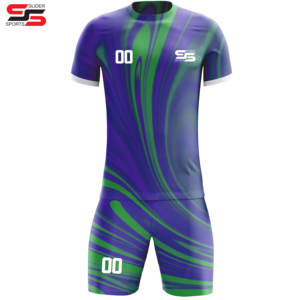 เสื้อฟุตบอลโพลีเอสเตอร์แขนสั้นใส่สบายเสื้อฟุตบอลสโมสรเยาวชนใส่100% โลโก้ได้ตามต้องการ - Product Image 1