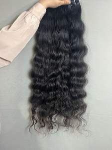 Vente en gros de faisceaux de cheveux vierges indiens collectés temple extensions de cheveux humains double tirage approvisionnement - Product Image 6