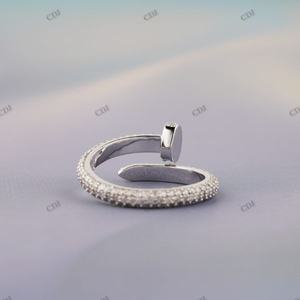 New Arrival Customized Design GRA Certified Moissanite Sterling Silver Iced Diamond Hip Hop Band <b>Mens</b> High Quality Latest - Product Image 4