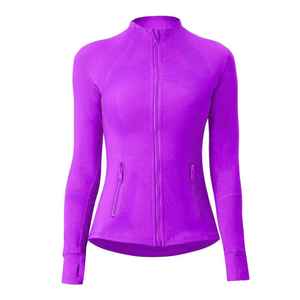 Yoga Jacket Long Sleeve <b>Zip</b> <b>Up</b> <b>Top</b> for Women Breathable Stretch Fabric Ideal for Training Running and Workout Sessions - Product Image 5