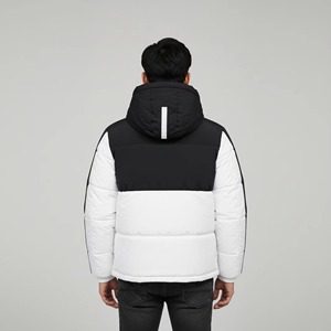 Chaqueta Acolchada de Lona Personalizada para Hombre y Mujer, Elegante, Cálida, Gruesa, con Cuello Alto, Capucha, Antibacteriana, Servicio OEM, Moda de Invierno - Product Image 2