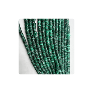 Vente en gros de perles de malachite naturelle de 14 pouces, pierres précieuses de 6 à 7 mm, forme en forme de niveau, pour la fabrication de bijoux - Product Image 5