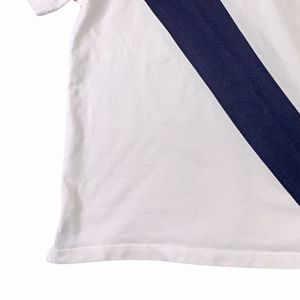 Polo blanco de estilo deportivo para hombre con rayas azules, manga corta, ropa deportiva, polos, Top para hombre - Product Image 4