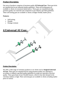 ปืนผสมเทียมสัตวแพทย์สแตนเลสอุปกรณ์เพาะพันธุ์สัตว์ - Product Image 6