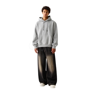 Men Plain <b>Hoodie</b> Comfortable Casual Pullover 2025 New Style <b>Lightweight</b> Streetwear Bulk Wholesale Custom - Product Image 2