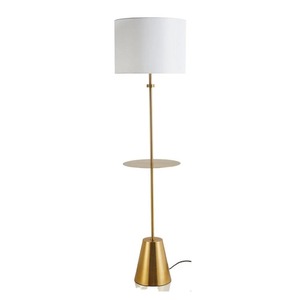 Moderna sala de estar de lujo decoración del hogar elegante forma de hongo lámpara de pie de tela blanca elegante soporte dorado LED para uso en el hogar y la Oficina - Product Image 3