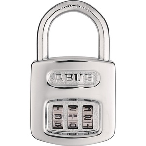 Industrial Design Keyless Steel Furniture Lock 42mm Wide 3-Wheel Combination <b>Padlock</b> Secure Office Drawer Unlocking Key Password - Product Image 1