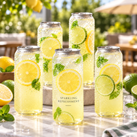Boîtes de boissons en PET transparentes avec logo personnalisé, boîtes de soda en plastique transparentes vides avec couvercles faciles à ouvrir pour l'emballage des boissons gazeuses