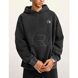 Sudaderas con capucha vintage de estilo personalizado para hombre Sudaderas con capucha vintage de manga larga con estampado personalizado básico de buena calidad - Product Image 2