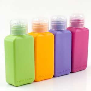 Botella cosmética de plástico PET cuadrada de alta calidad ODM OEM 100ml con colores ricos y tarro de HDPE de 200ml con logotipo impreso - Product Image 4