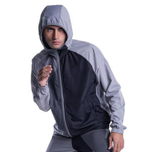 Top Selling Customized Men's Winter Waterproof Hooded Windbreaker Jackets <b>Canvas</b> Fabric with Contrast <b>Colour</b> Raglan Sleeves - Product Image 3