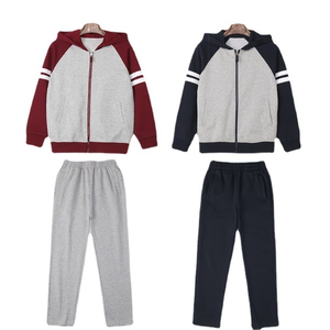 Ensemble de survêtement décontracté pour homme, personnalisé, respirant, léger, en tissu uni, pantalon de survêtement et sweat-shirt, ensemble de survêtement d'hiver, séchage rapide - Product Image 1