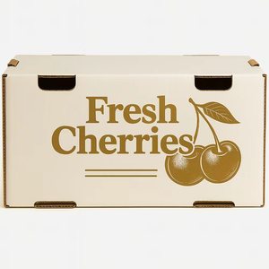 Chất lượng cao tái chế carton sóng tùy chỉnh thiết kế có sẵn cho anh đào tươi bao bì vàng lá Bìa vật liệu - Product Image 2