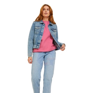 Camiseta de chándal de color para mujer, camisas de lana de invierno, cuello redondo con manga larga, material de algodón ultrasuave, venta al por mayor - Product Image 1