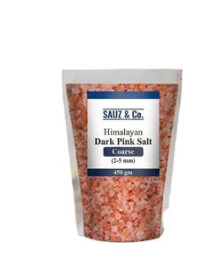 Premium Himalayan Dark Pink Salt Coarse Grain 2-5mm Stand Up <b>Sticker</b> Pouch 400gm Gourmet Table Salt Sauz & Co <b>Brand</b> Factory - Product Image 1