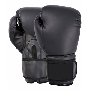 Guantes de Kick Boxing profesionales de cuero PU de alta calidad de 8oz con logotipo personalizado OEM con características de perforación para entrenamiento de artes marciales - Product Image 1