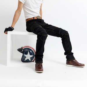 Jeans de moto D-Ride avec protections, respirants et à séchage rapide, panneaux extensibles en polyester/coton pour un confort de longue durée pour les hommes - Product Image 4