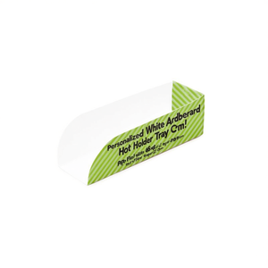 Support à hot-dogs personnalisé en carton blanc 6x6x22 cm - Product Image 3