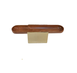 Soporte para Tartas Base plateada de aluminio Nuevo plato de diseño martillado Base de madera Plato terminado natural para servir dátiles Taza Pasteles - Product Image 1