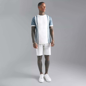 2025 nouveauté OEM personnalisé hommes sublimé été deux pièces à manches courtes ensembles coton t-shirt et court ensemble personnalisé OEM - Product Image 1