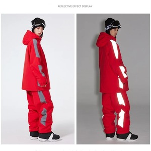 Conjunto de Traje de Esquí para Hombre y Mujer, Impermeable, Cortavientos, Abrigado, Ropa de Snowboard con Capucha para Parejas - Product Image 6