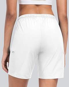 กางเกงขาสั้นผู้หญิงระบายอากาศดี ราคาโรงงาน เอวยางยืด สไตล์สปอร์ต ใส่สบาย ออกแบบเองได้ ผ้าฝ้าย 100% - Product Image 6