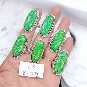 Premium Turquoise Ring With Natural Gemstone And 925 Silver Jewelry - Product Image 2