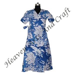 Peignoir en coton imprimé floral pour dames confortable Kimono Cover-Up parfait Sexy plage cadeau décoration tissé - Product Image 3