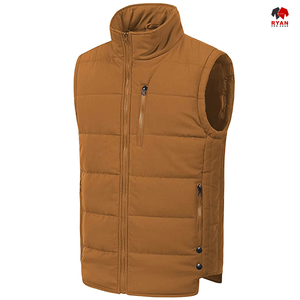 Gilet matelassé décontracté Ryan Pro Gear, gilet matelassé ajusté, gilet matelassé zippé, gilet pour temps froid, veste d'hiver légère sans manches - Product Image 6