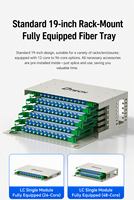 DTECH Telecom Grade 96 Core ODF SC LC Fiber Optic Distribution Frame Unit Box Desain Tarik Keluar 12 24 48 72 96 Port 3mm Tebal