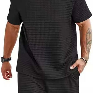 Ensemble de shorts de sport décontractés d'été pour hommes personnalisés, shorts fins respirants avec broderie, vêtements tendance à manches courtes - Product Image 6